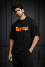 Zwuri Men | Nuclear Era  - Pitch Black Oversized T-Shirt