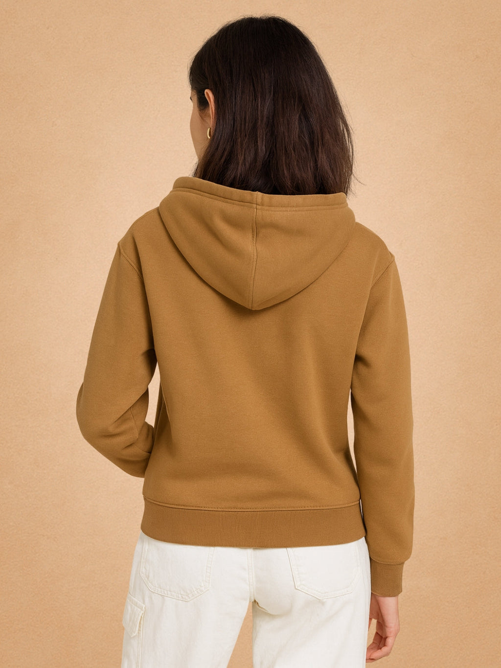 Zwuri Women | Solids - Biscoff Brown Oversized Hoodie