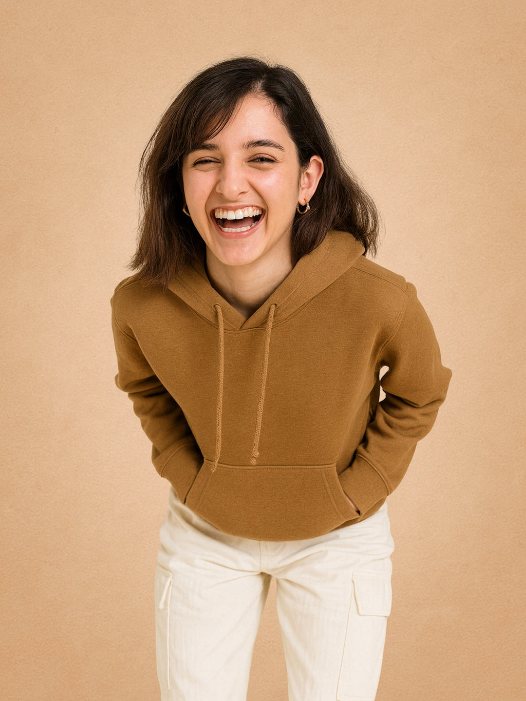 Zwuri Women | Solids - Biscoff Brown Oversized Hoodie