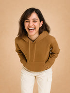 Zwuri Women | Solids - Biscoff Brown Oversized Hoodie