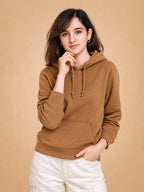 Zwuri Women | Solids - Biscoff Brown Oversized Hoodie