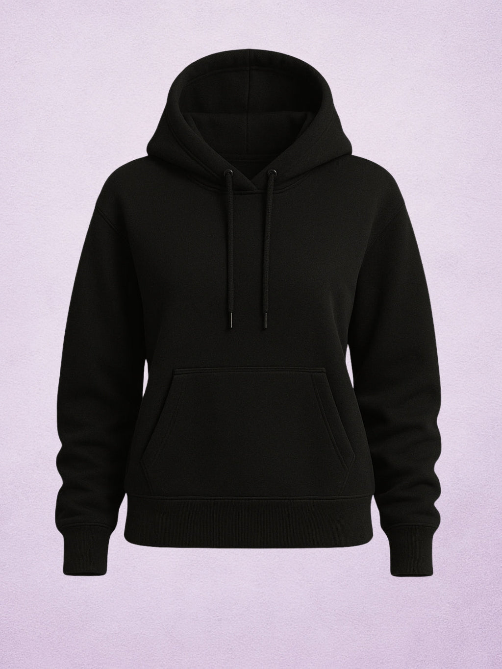 Zwuri Women | Solids - Pitch Black Oversized Hoodie