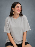 Zwuri Women | Solids - Concrete Jungle Oversized T-Shirt