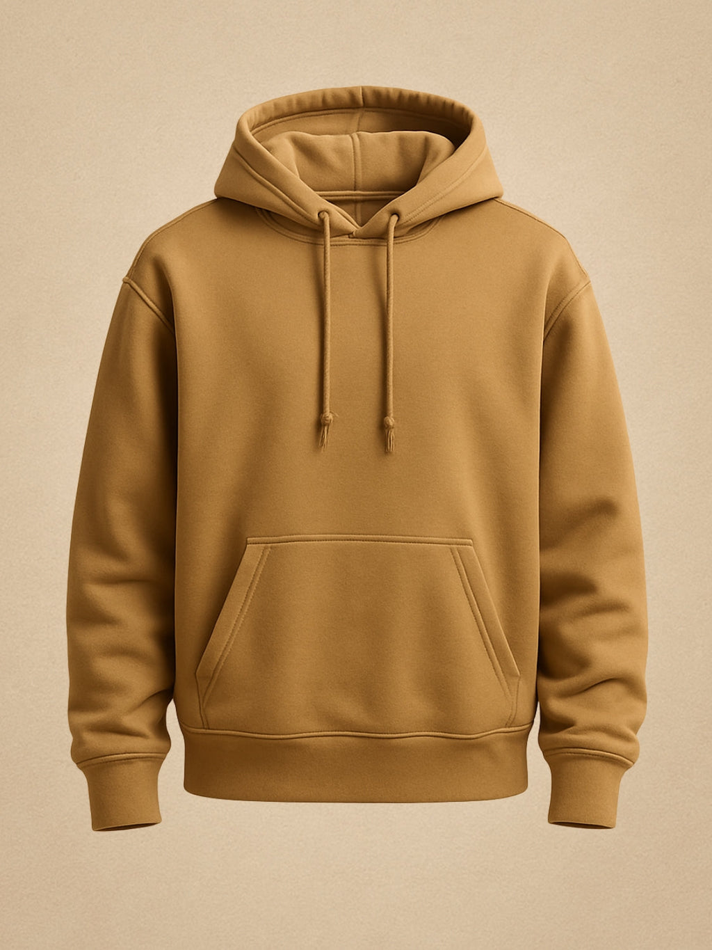 Zwuri Men | Solids - Biscoff Brown Oversized Hoodie