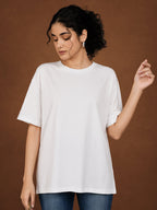 Zwuri Women | Solids - Cloud Nine Oversized T-Shirt