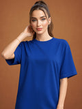 Zwuri Women | Solids - Ocean Breeze Oversized T-Shirt