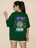 Zwuri Women | Graffiti - Jungle Vibe Oversized T-Shirt