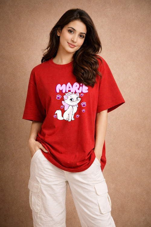 Zwuri Women | Marie - Cherry Bomb Oversized T-Shirt