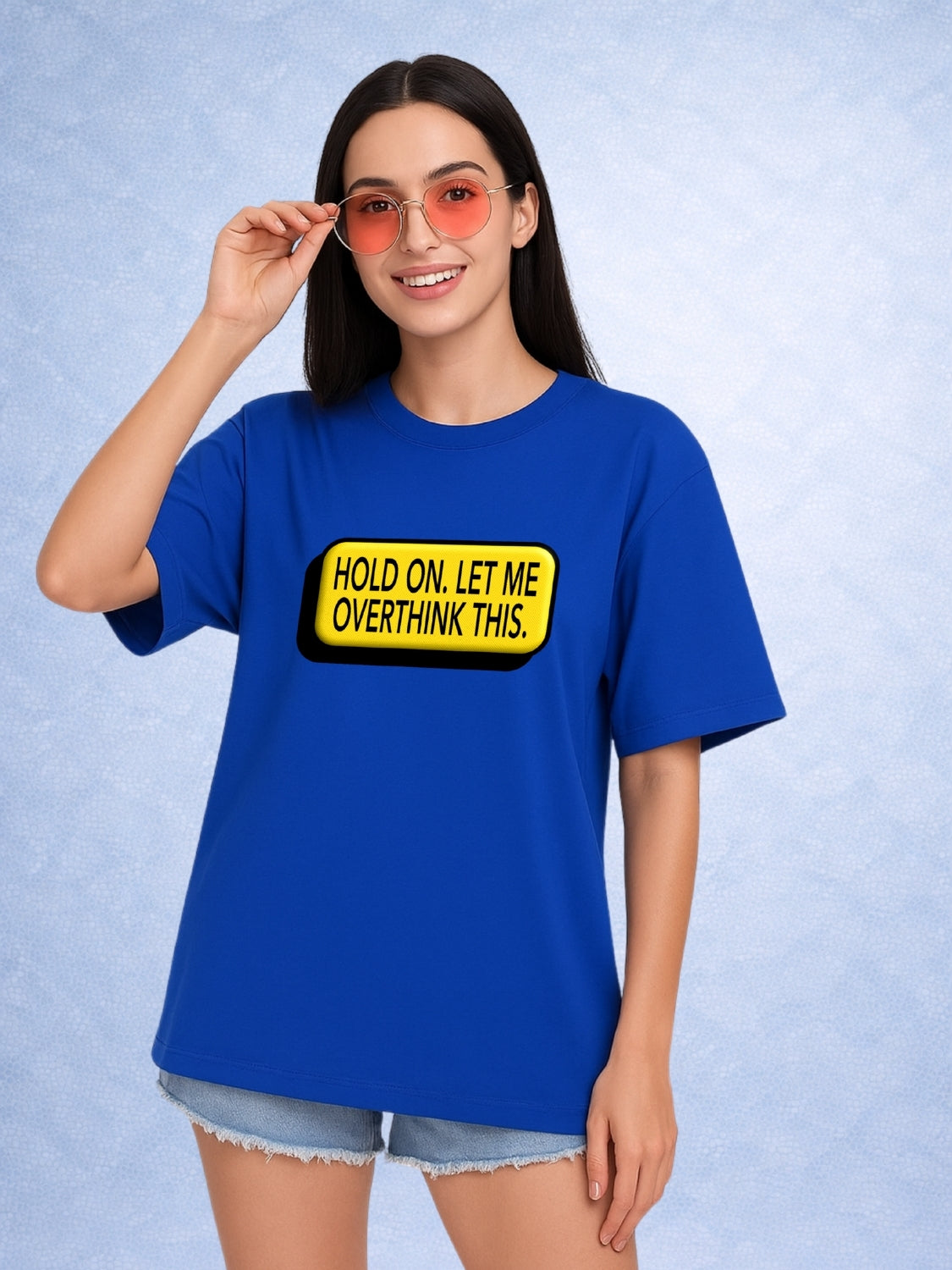 Zwuri Women | Overthink - Ocean Breeze Oversized T-Shirt