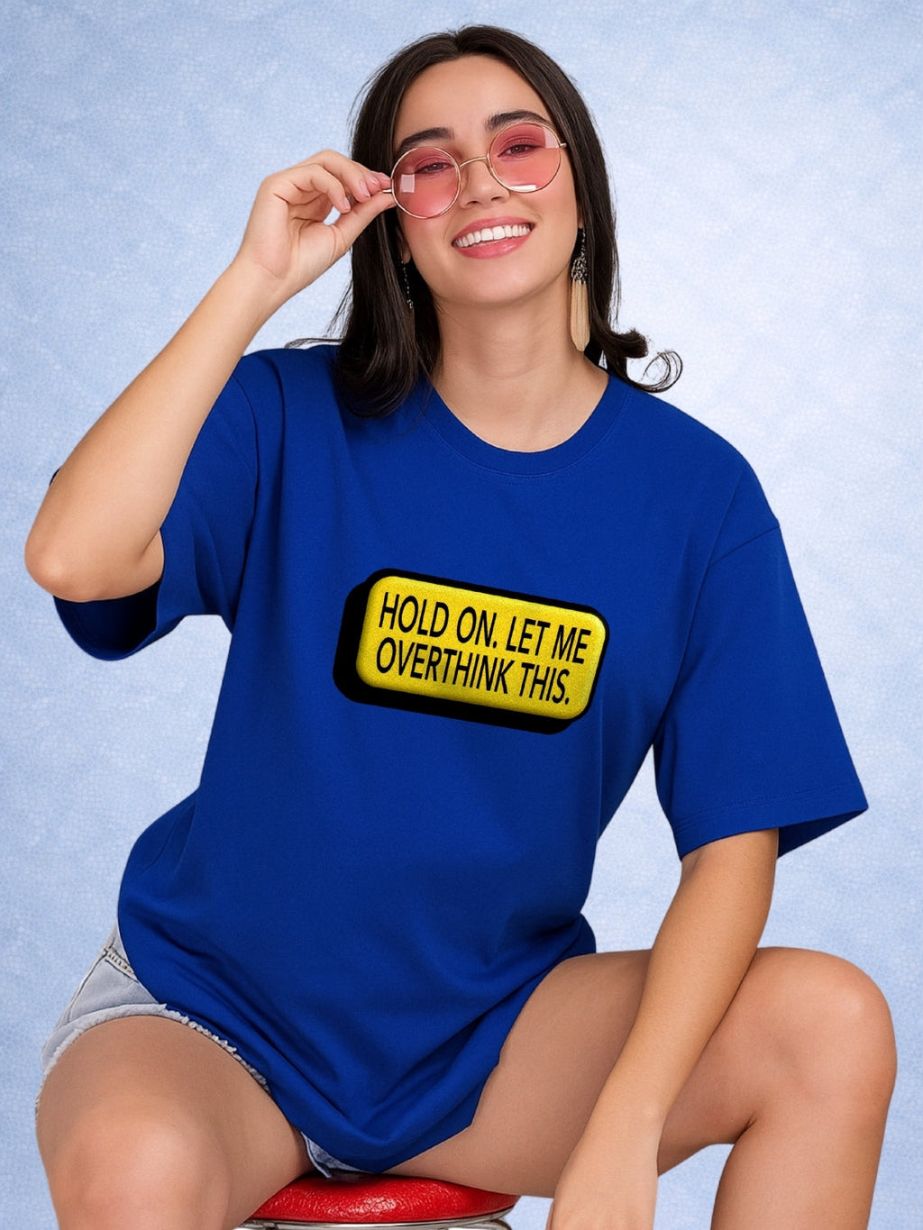 Zwuri Women | Overthink - Ocean Breeze Oversized T-Shirt