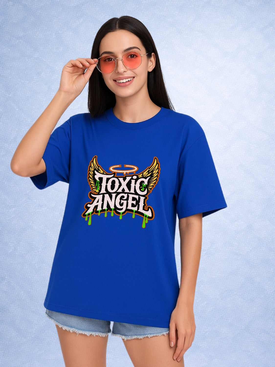 Zwuri Women | Toxic Angel - Ocean Breeze Oversized T-Shirt