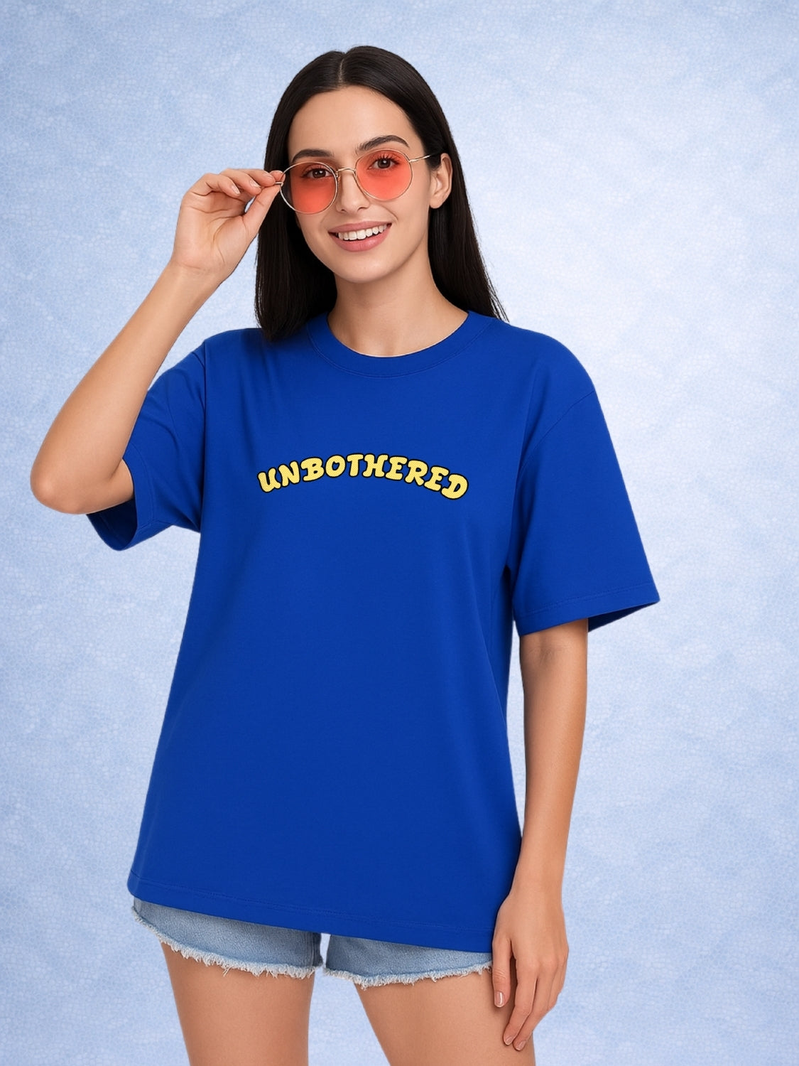 Zwuri Women | Unbothered - Ocean Breeze Oversized T-Shirt