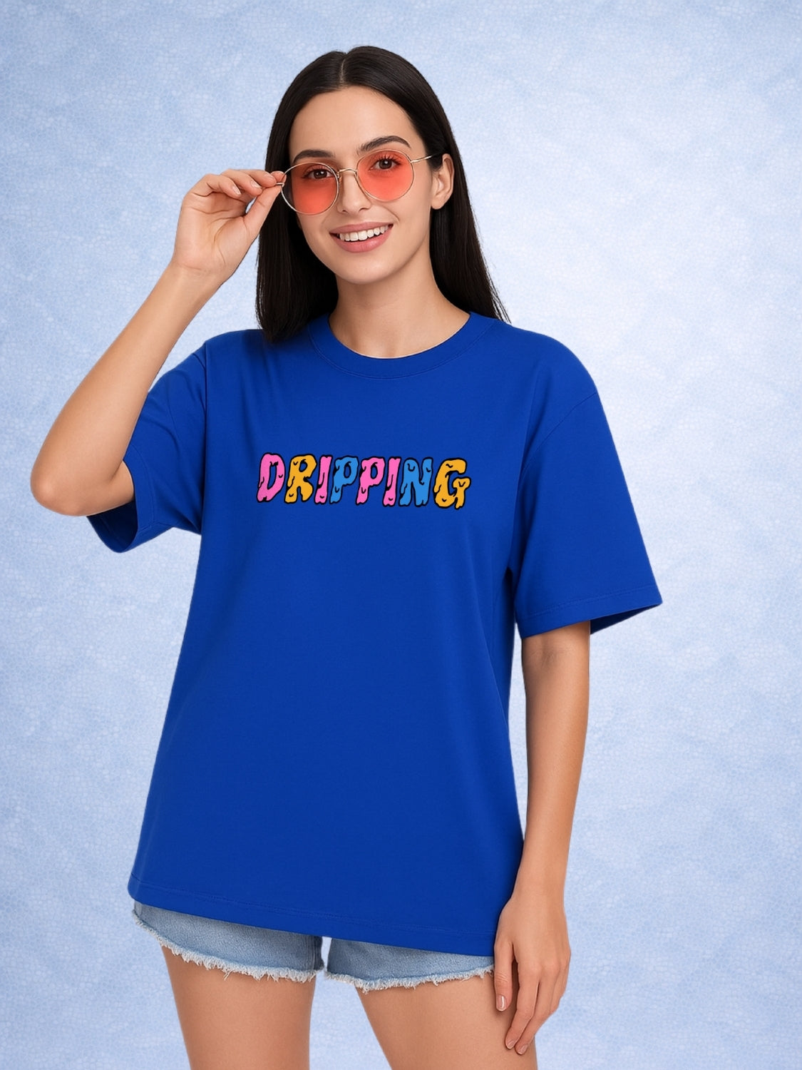 Zwuri Women | Dripping - Ocean Breeze Oversized T-Shirt