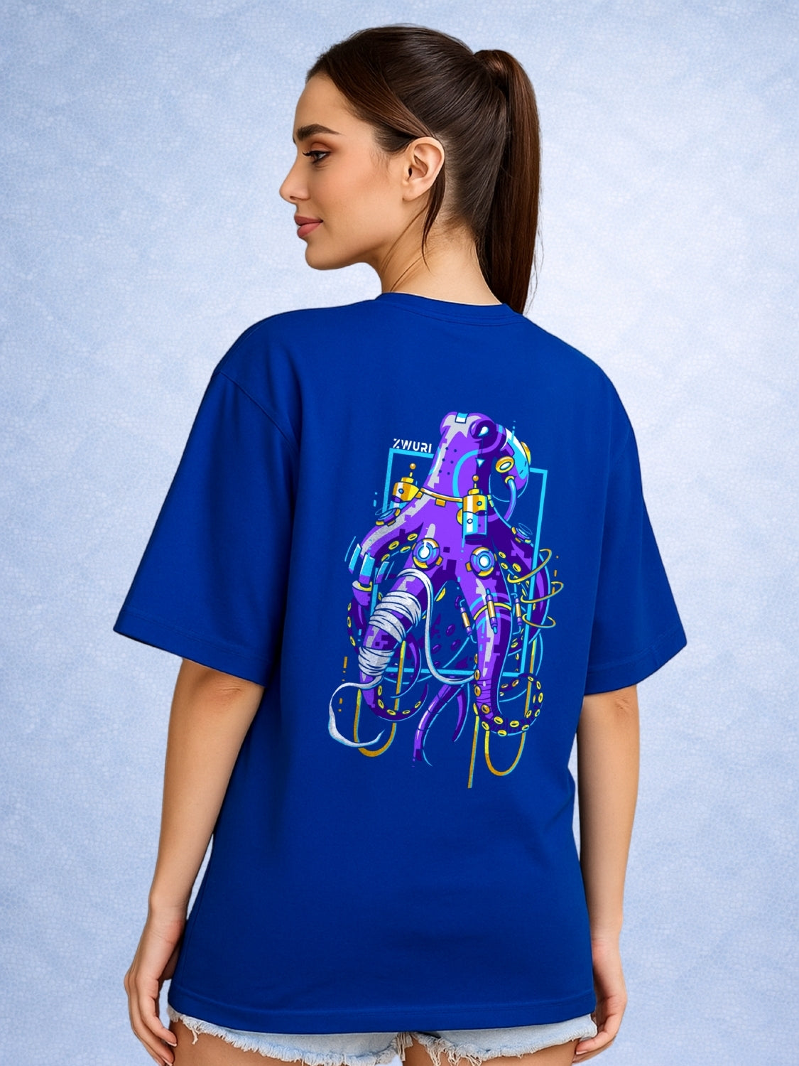 Zwuri Women | Octahand - Ocean Breeze Oversized T-Shirt