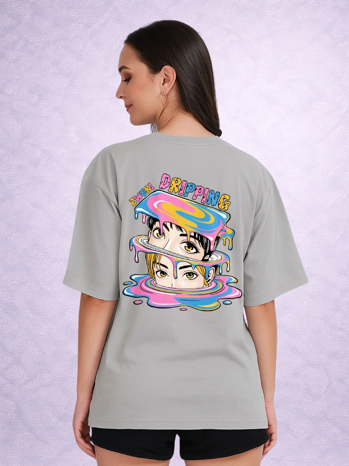 Zwuri Women | Dripping - Concrete Jungle Oversized T-Shirt