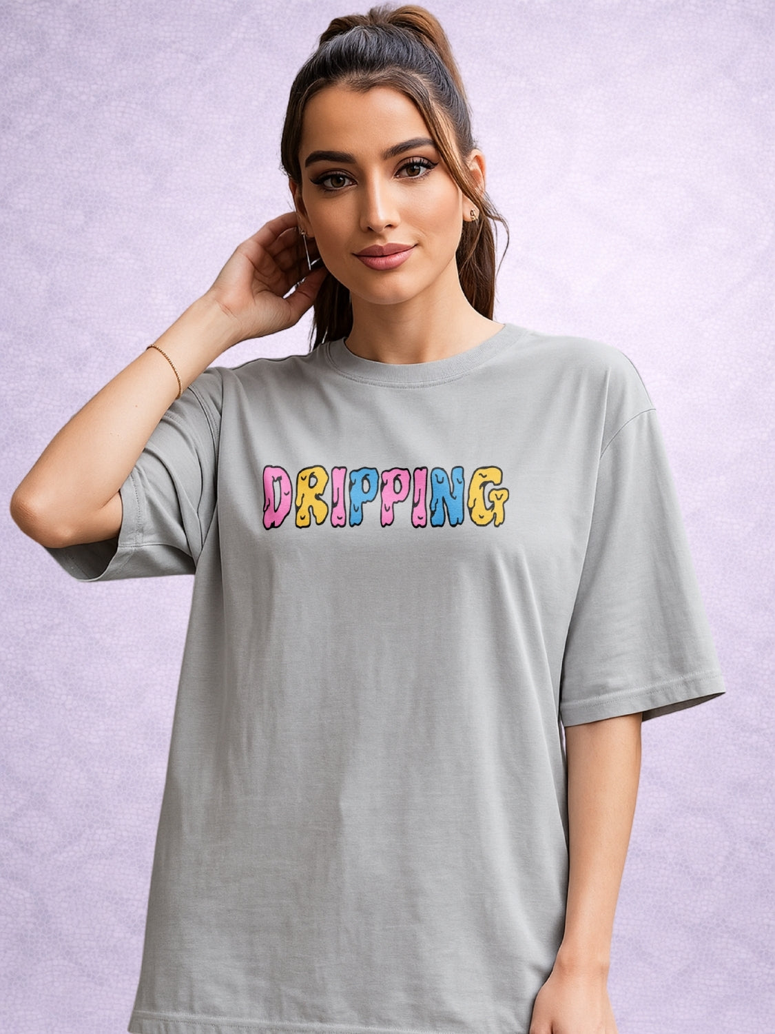 Zwuri Women | Dripping - Concrete Jungle Oversized T-Shirt