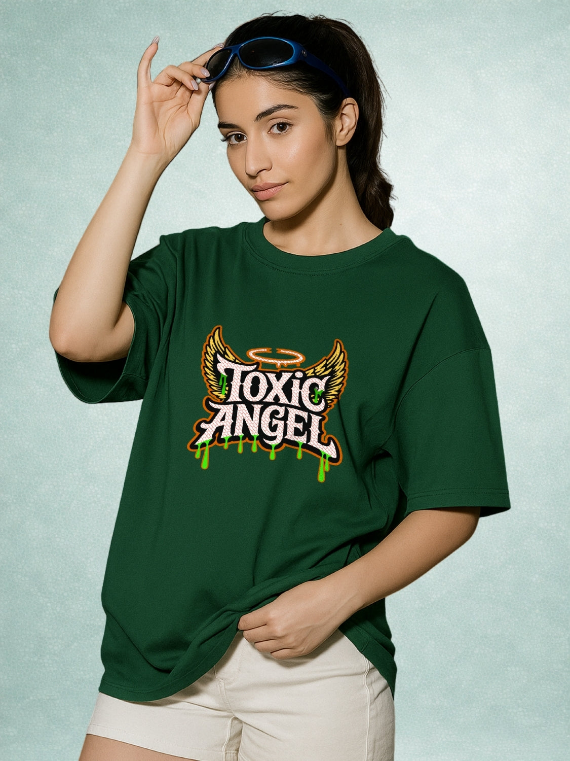 Zwuri Women | Toxic Angel - Jungle Vibe Oversized T-Shirt