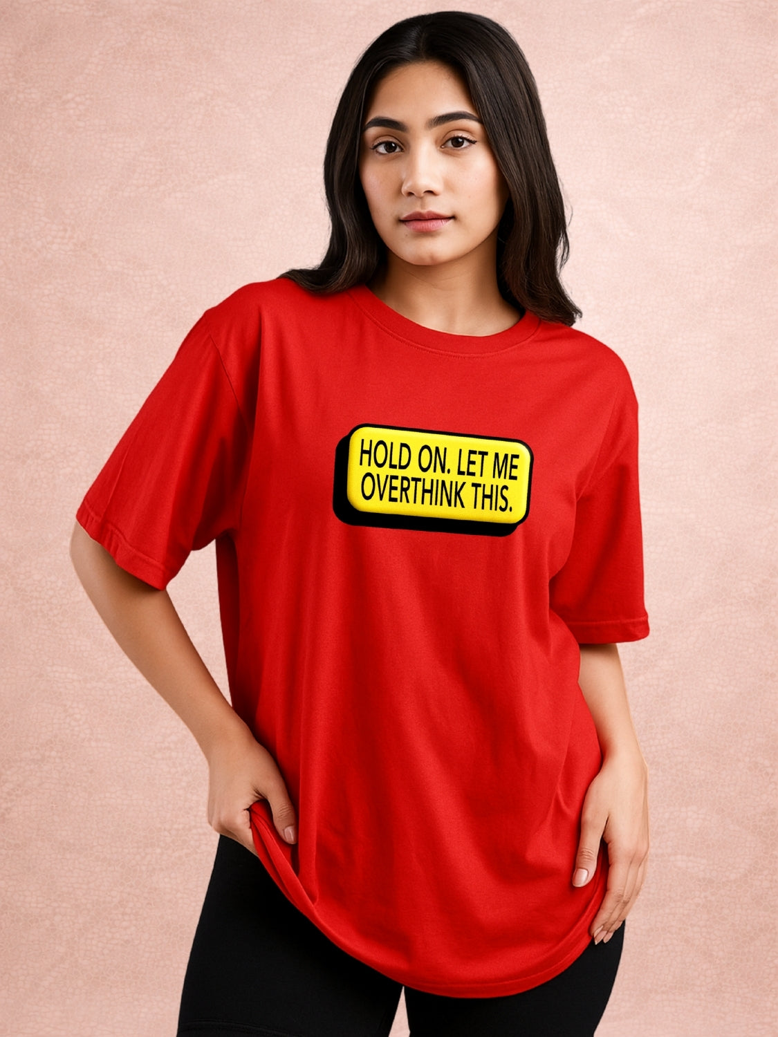Zwuri Women | Overthink - Cherry Bomb Oversized T-Shirt