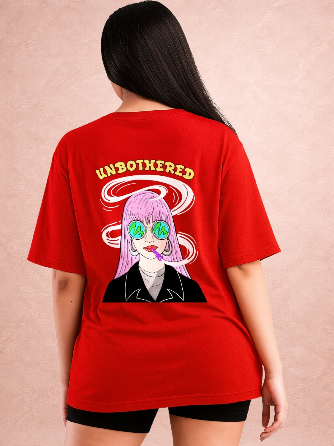 Zwuri Women | Unbothered - Cherry Bomb Oversized T-Shirt