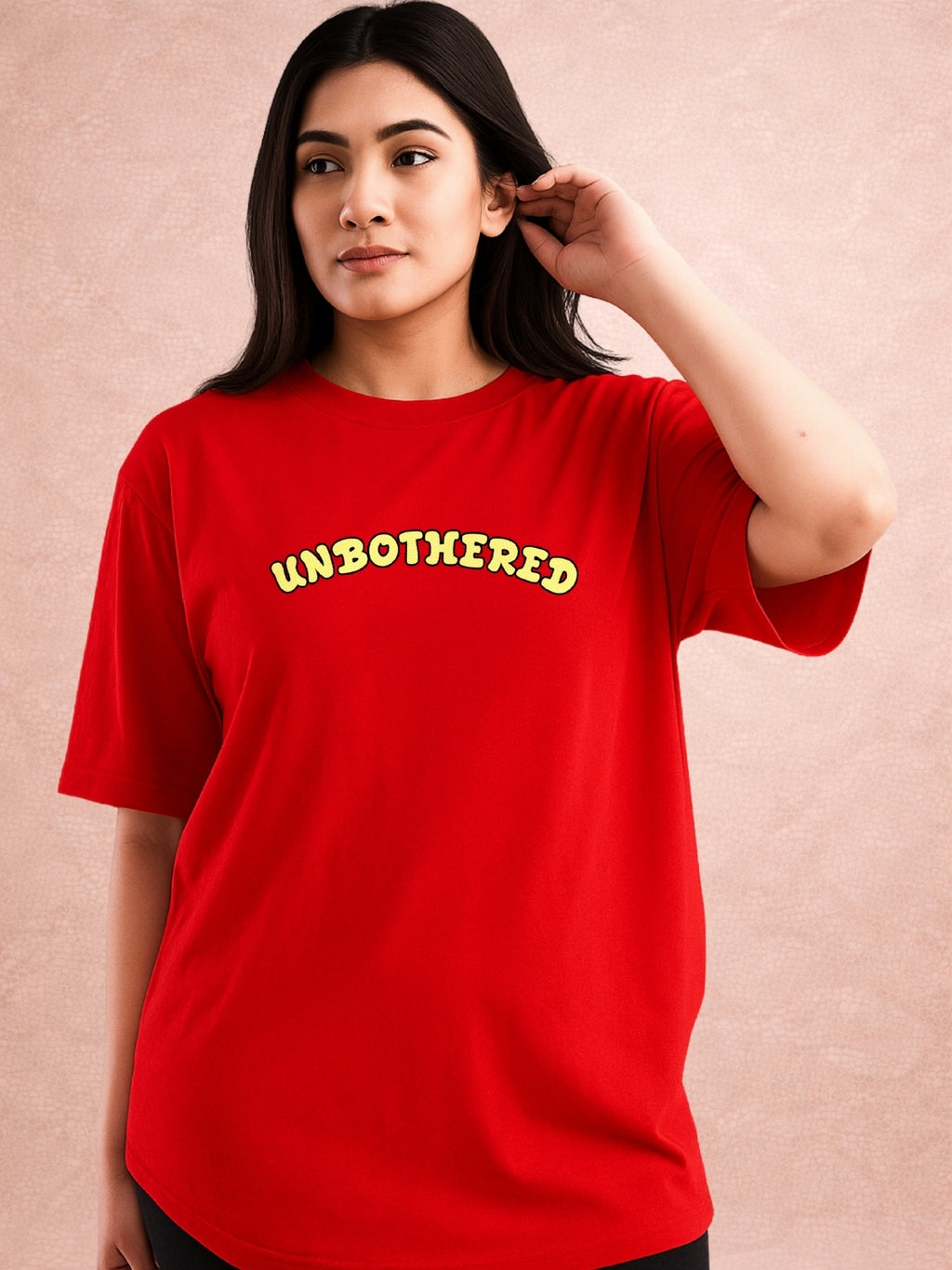 Zwuri Women | Unbothered - Cherry Bomb Oversized T-Shirt