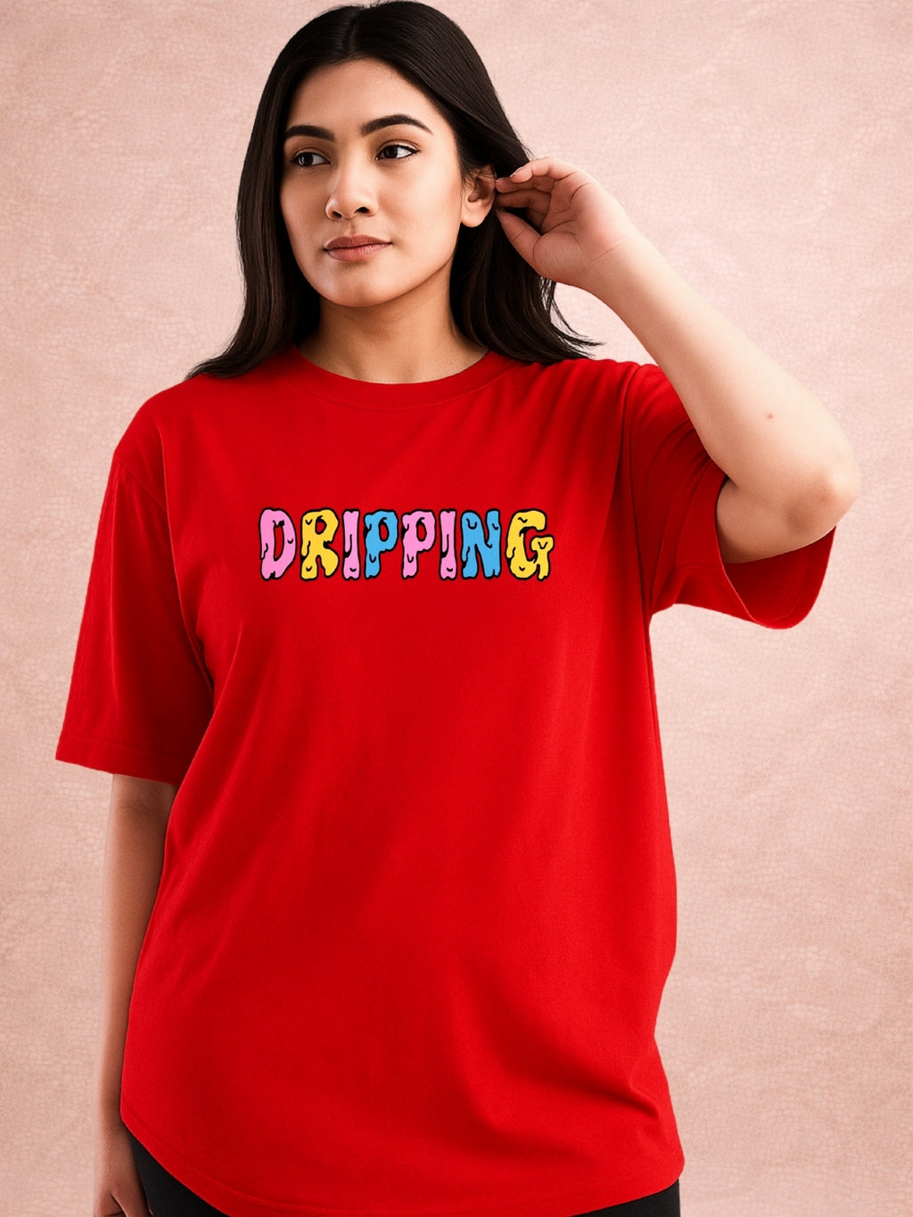 Zwuri Women | Dripping - Cherry Bomb Oversized T-Shirt