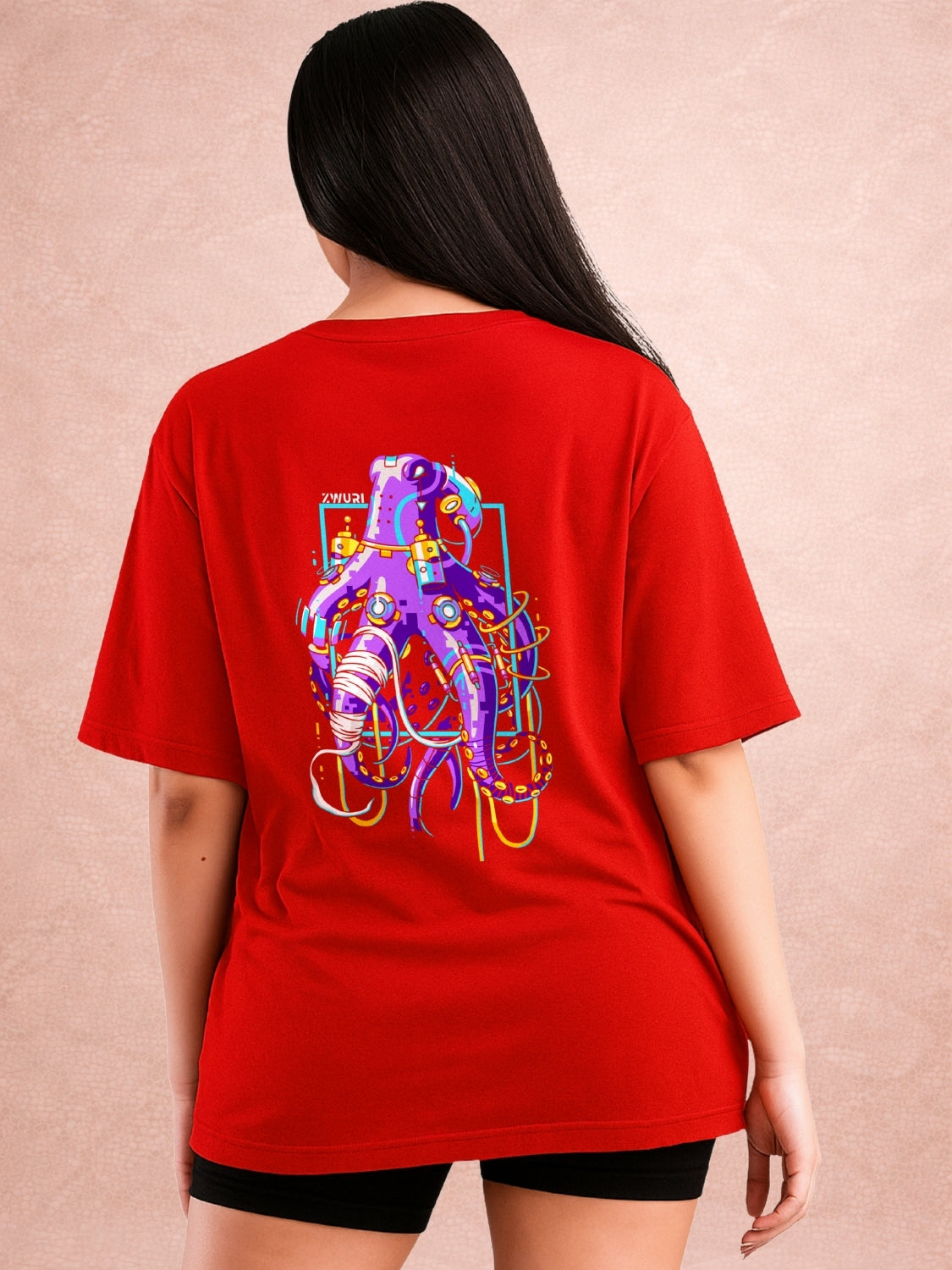 Zwuri Women | Octahand - Cherry Bomb Oversized T-Shirt