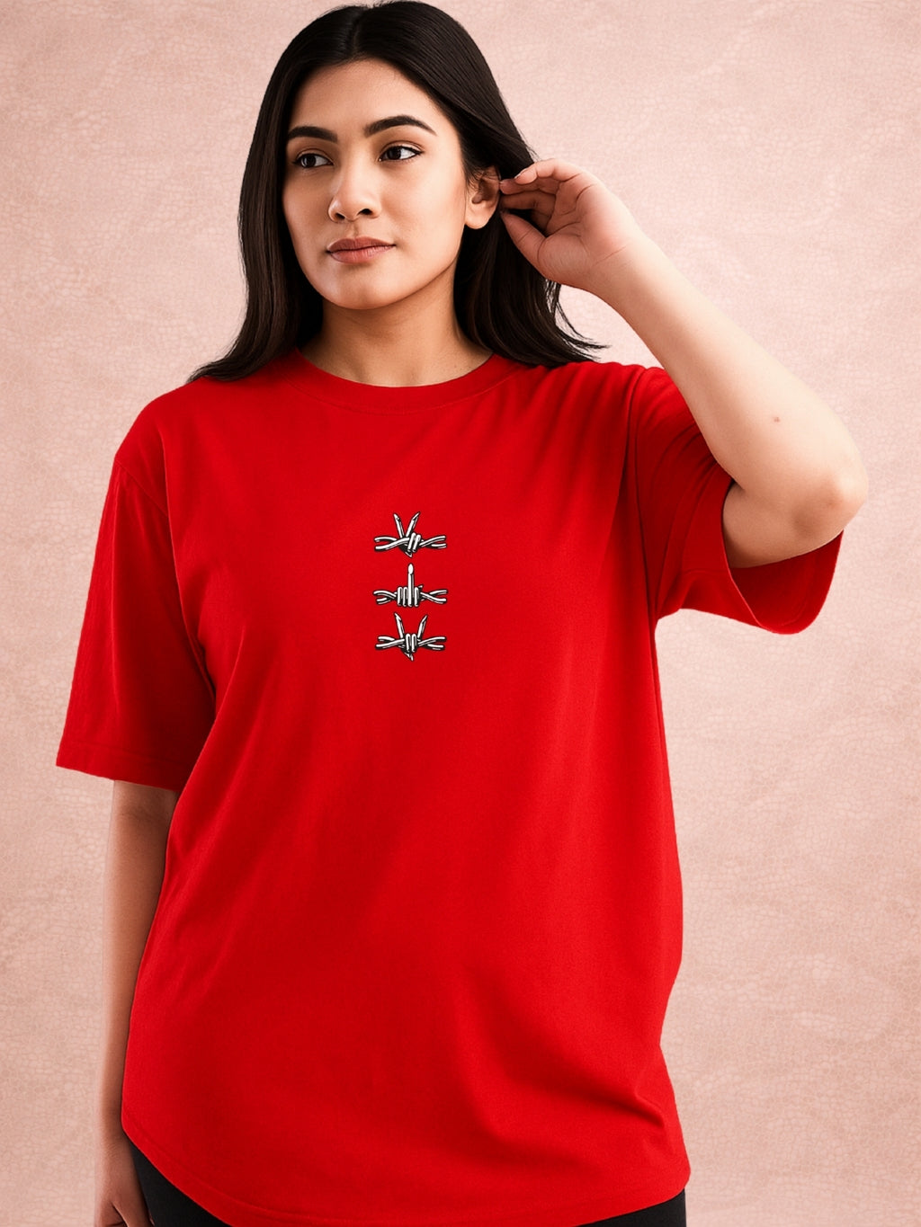 Zwuri Women | Off Limits - Cherry Bomb Oversized T-Shirt