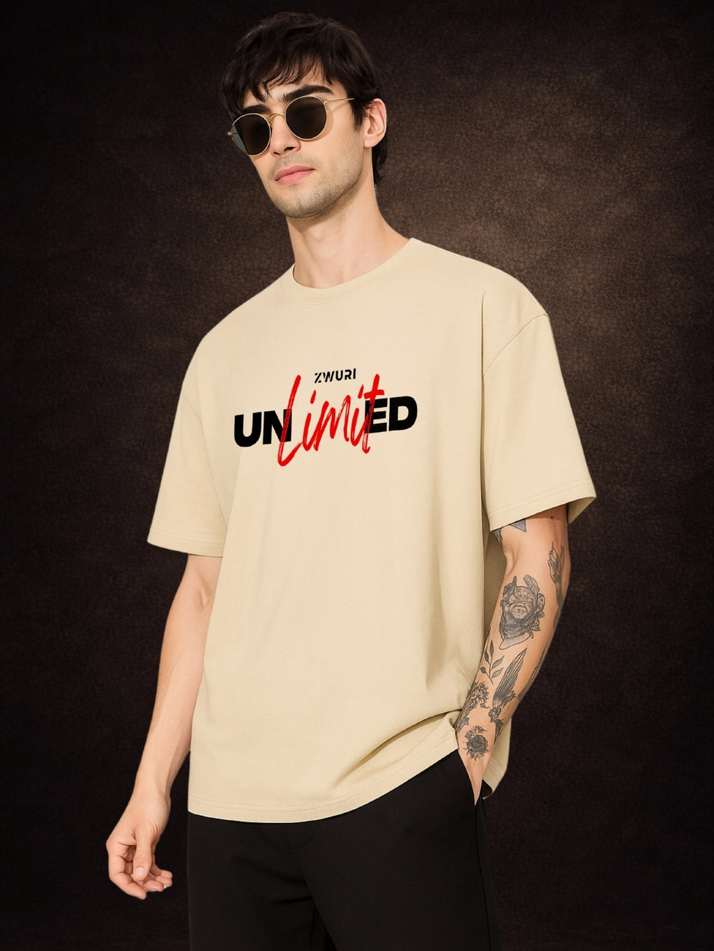 Zwuri Men | Unlimited - Caramel Kiss Oversized T-Shirt