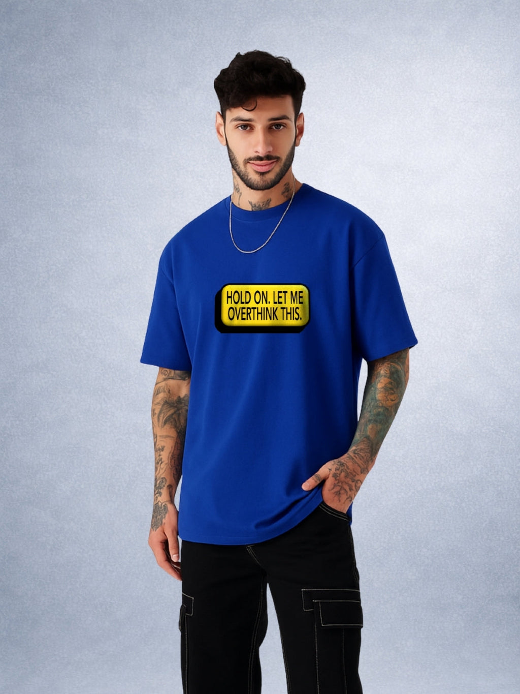 Zwuri Men | Overthink - Ocean Breeze Oversized T-Shirt