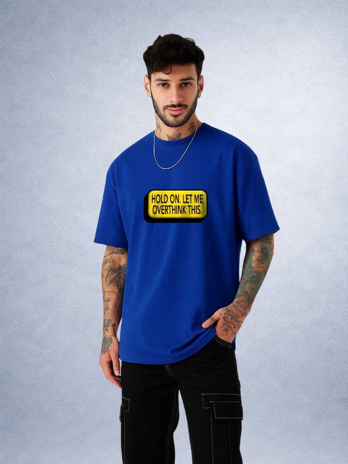 Zwuri Men | Overthink - Ocean Breeze Oversized T-Shirt