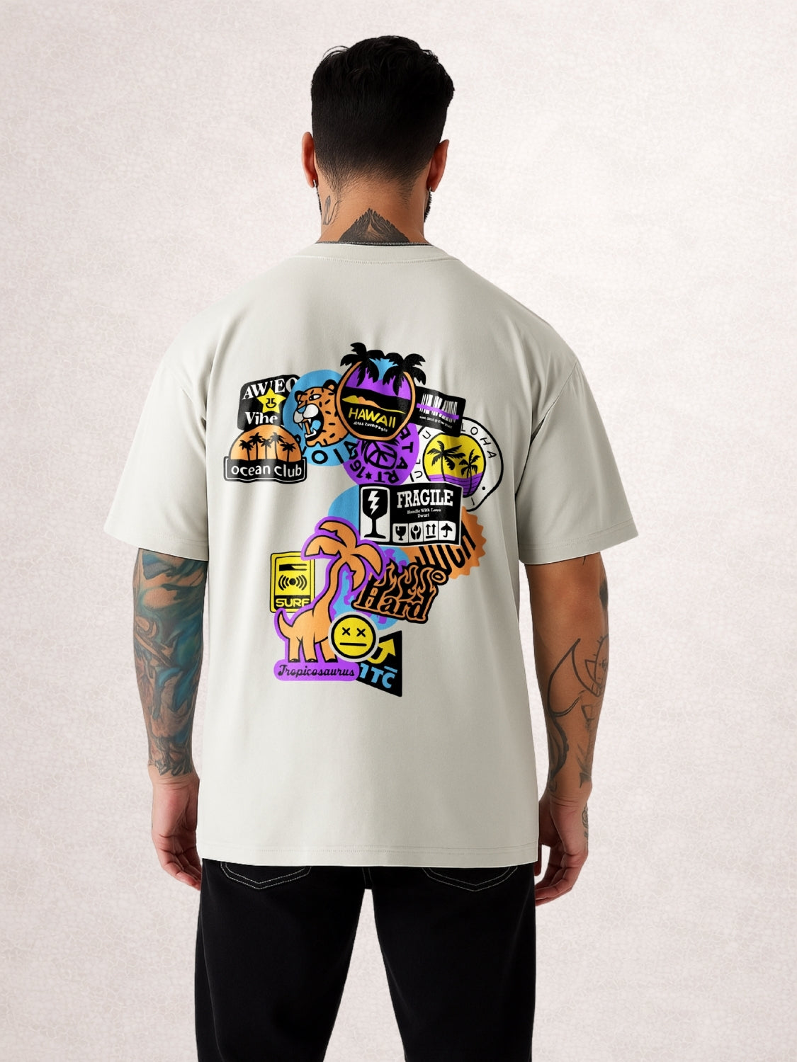 Zwuri Men | Aloha - Concrete Jungle Oversized T-Shirt