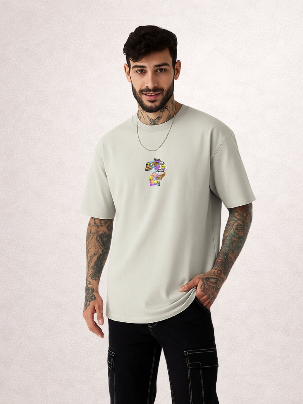 Zwuri Men | Aloha - Concrete Jungle Oversized T-Shirt