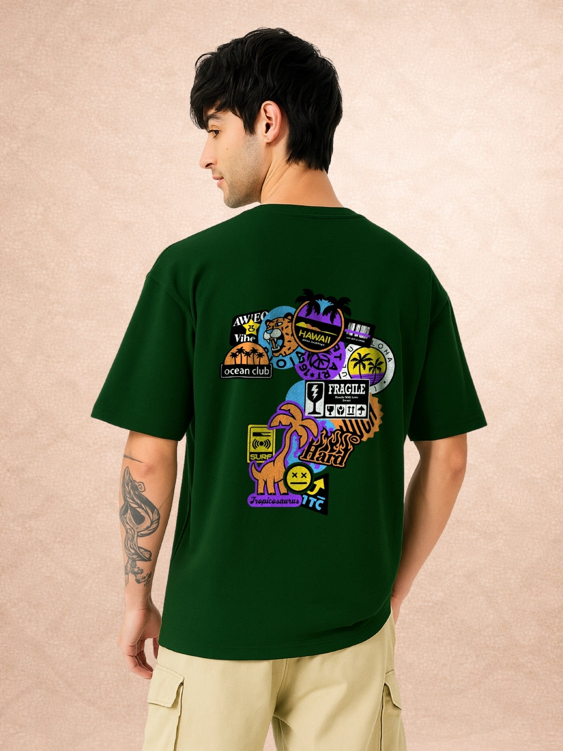 Zwuri Men | Aloha - Jungle Vibe Oversized T-Shirt