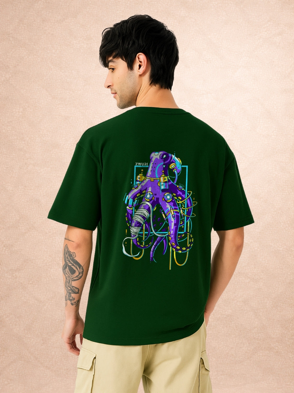 Zwuri Men | Octahand - Jungle Vibe Oversized T-Shirt