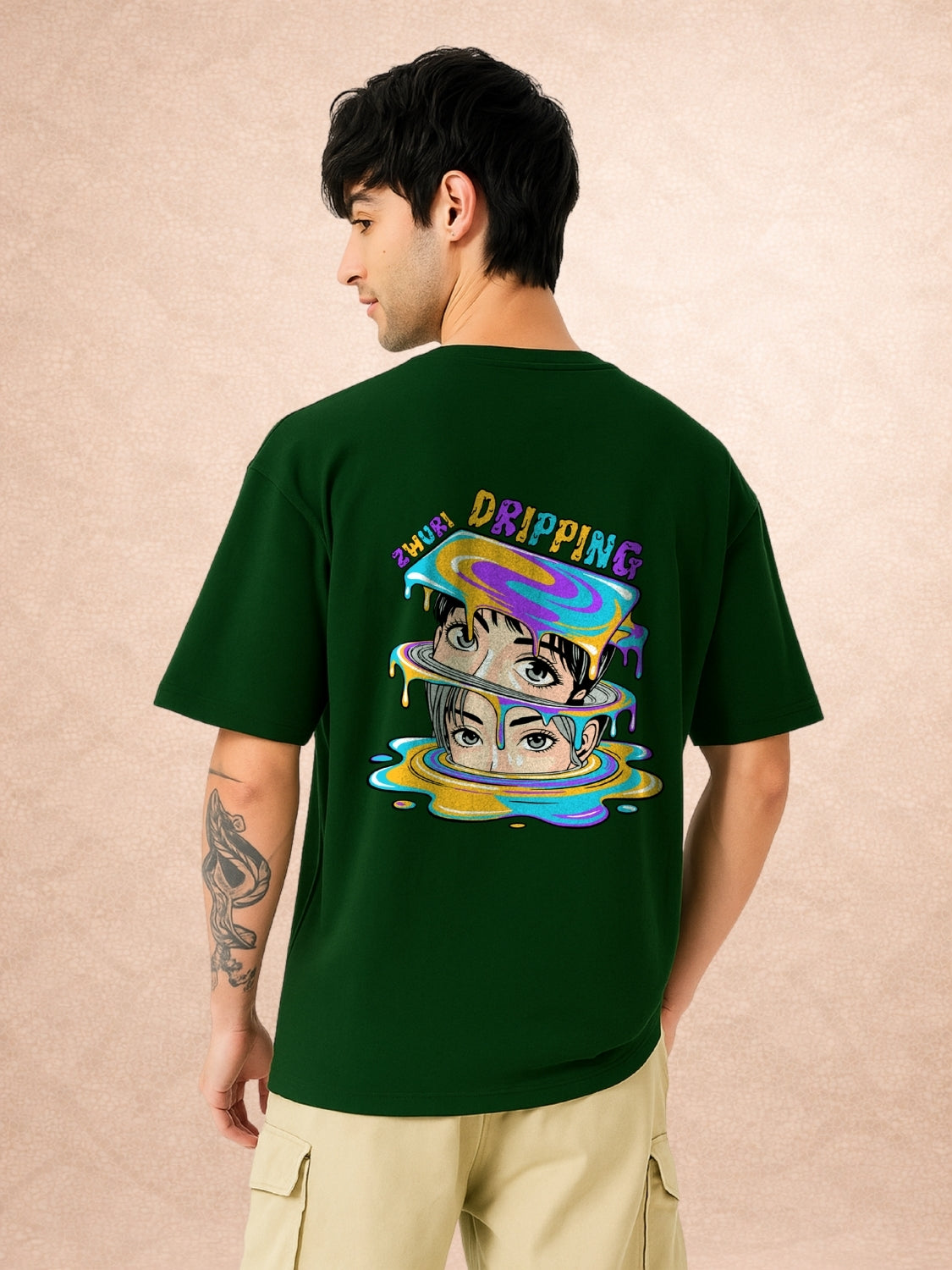 Zwuri Men | Dripping - Jungle Vibe Oversized T-Shirt