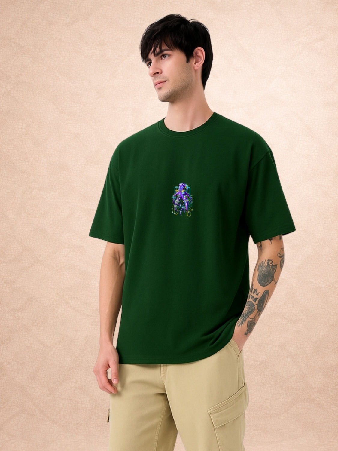 Zwuri Men | Octahand - Jungle Vibe Oversized T-Shirt
