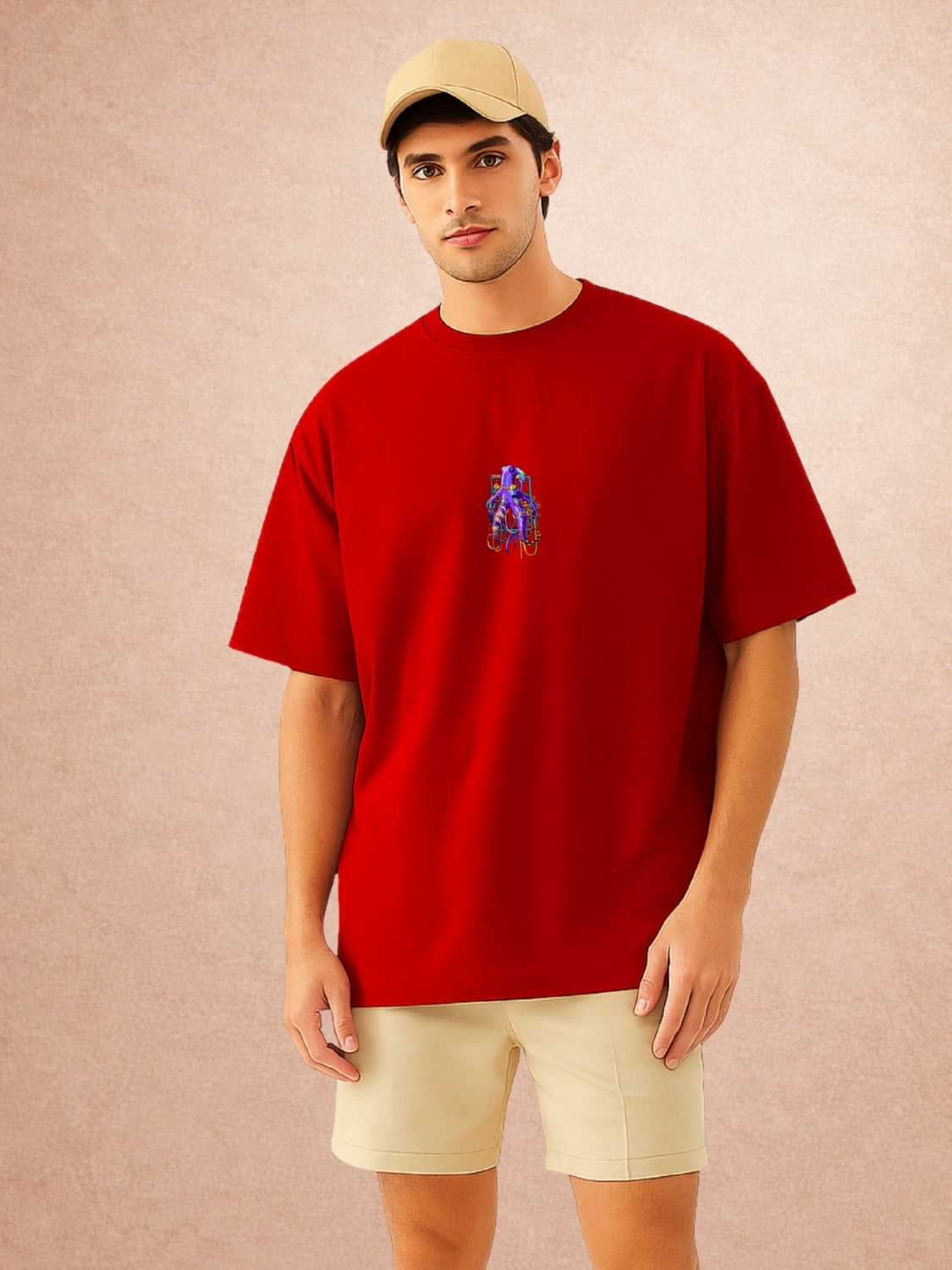 Zwuri Men | Octahand - Cherry Bomb Oversized T-Shirt