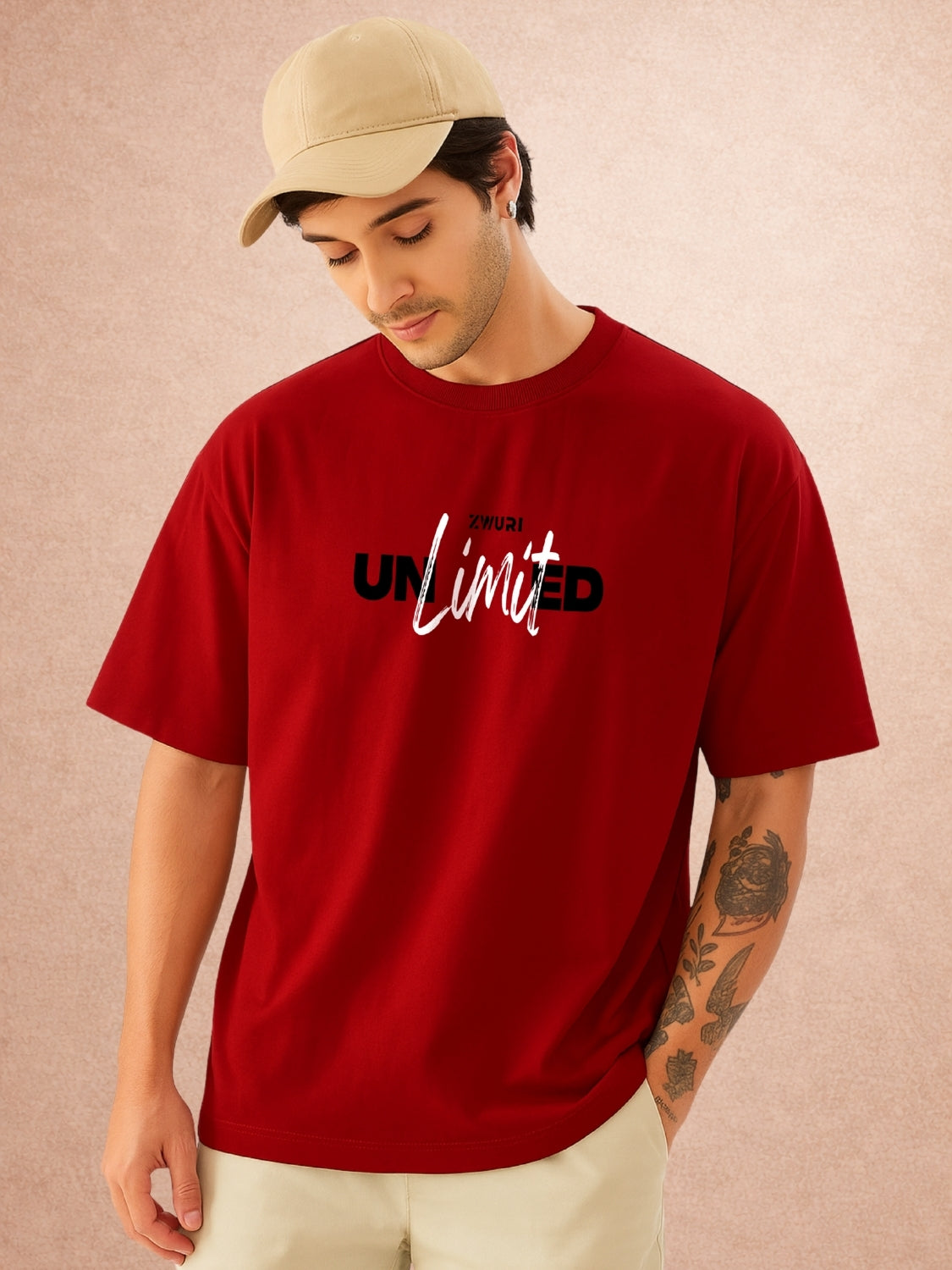 Zwuri Men | Unlimited - Cherry Bomb Oversized T-Shirt