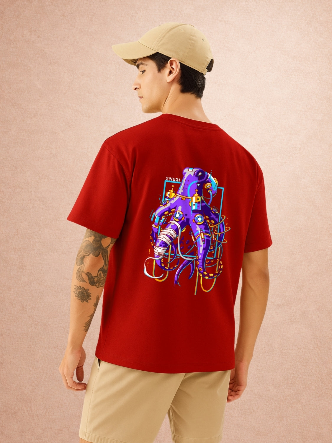 Zwuri Men | Octahand - Cherry Bomb Oversized T-Shirt