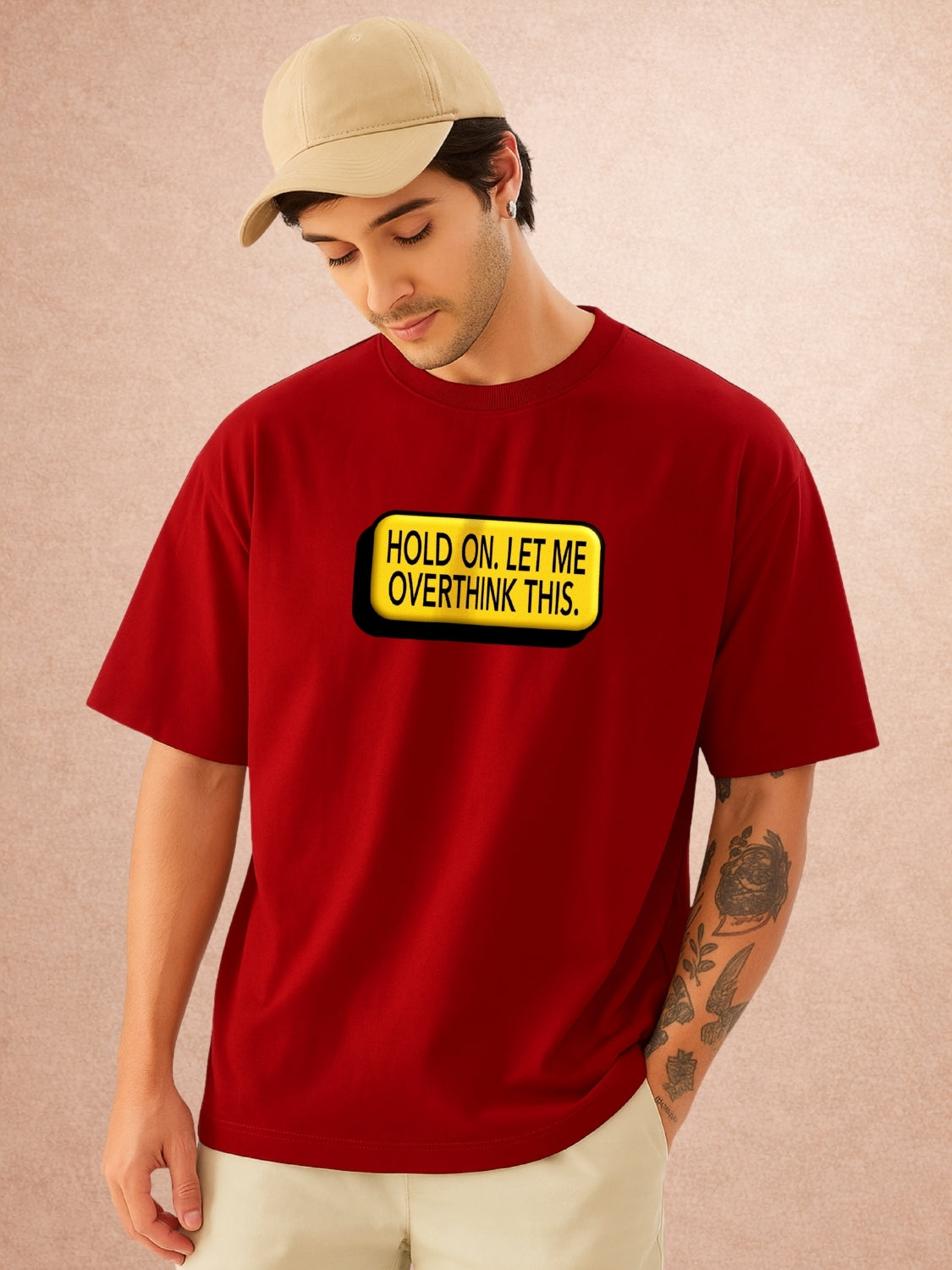 Zwuri Men | Overthink - Cherry Bomb Oversized T-Shirt