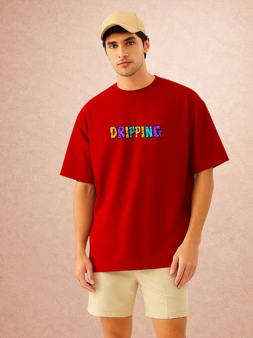 Zwuri Men | Dripping - Cherry Bomb Oversized T-Shirt