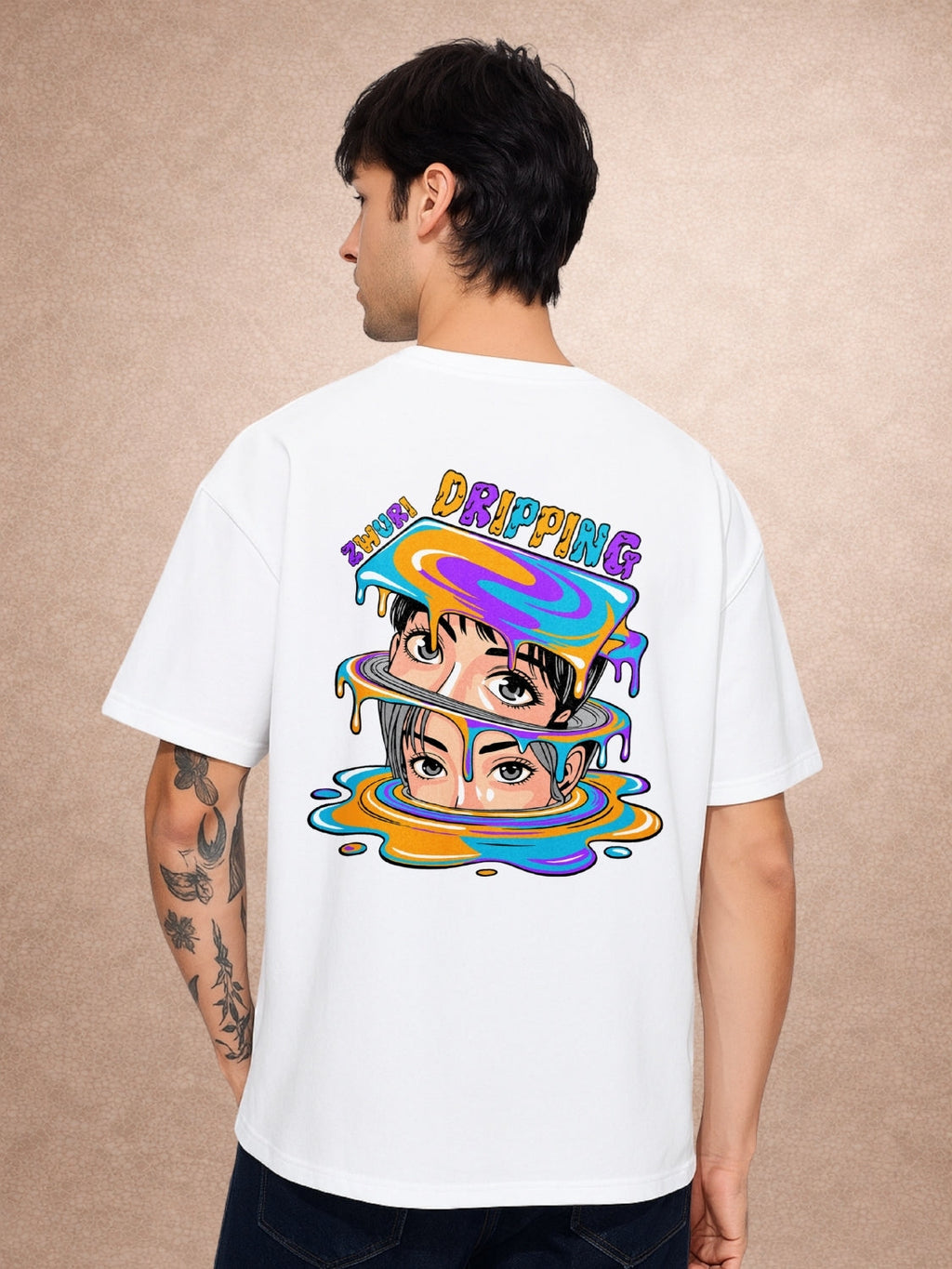 Zwuri Men | Dripping - Cloud Nine Oversized T-Shirt