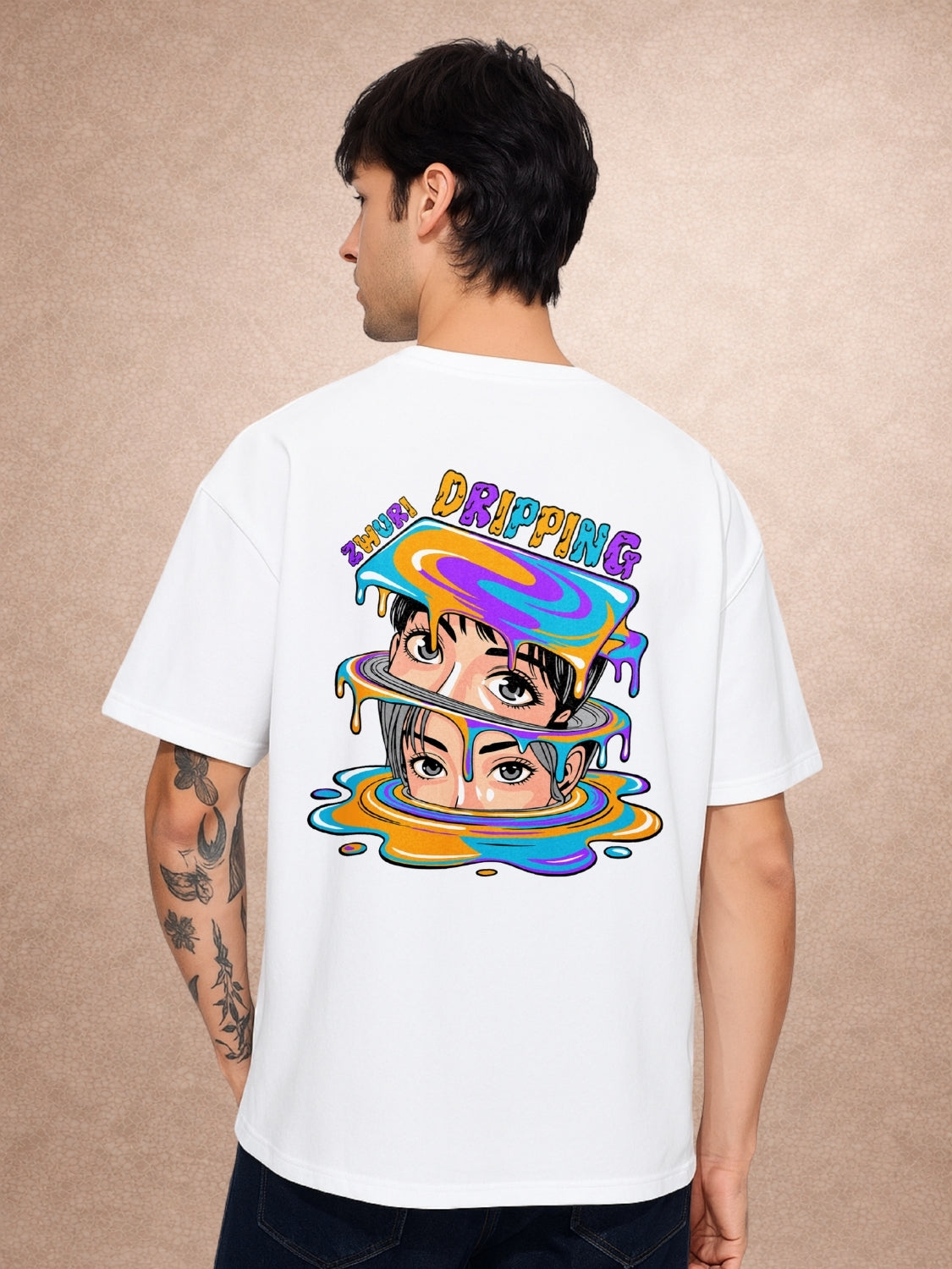 Zwuri Men | Dripping - Cloud Nine Oversized T-Shirt